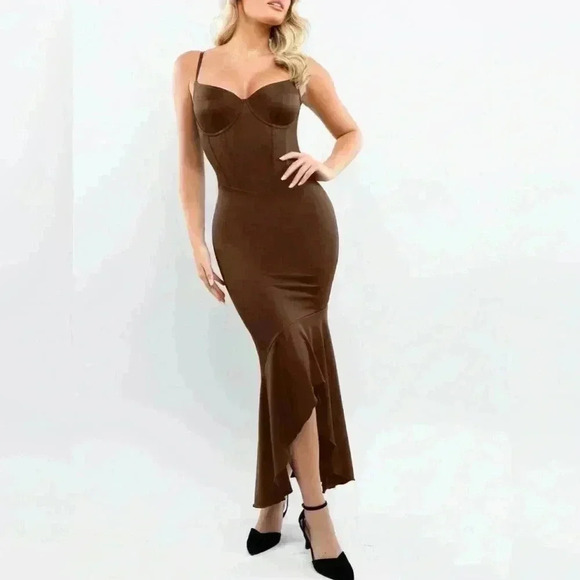 POPILUSH Built-in Shapewear Corset Style Maxi Dress - Picture 6 of 11